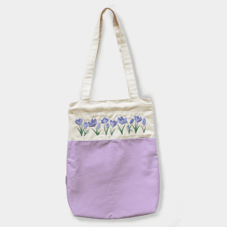 Borsa tote con zip Campo di Crochi